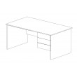 Panel End Desk with built in drawers